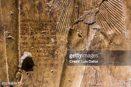 Coptic script on a bas relief inside Abydos temple Coptic script on a bas relief inside Abydos temple