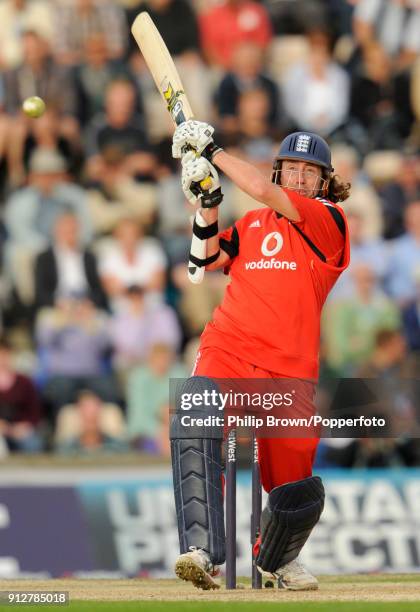 Ryan Sidebottom batting for England during the 3rd NatWest Series One Day International between England and Australia at The Rose Bowl, Southampton,...