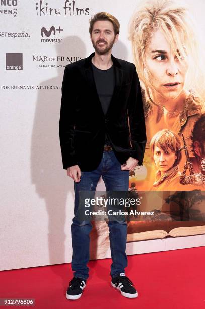 Manuel Velasco attends 'El Cuaderno De Sara' premiere at the Capitol cinema on January 31, 2018 in Madrid, Spain.