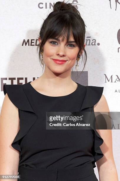 Actress Cristina Abad attends 'El Cuaderno De Sara' premiere at the Capitol cinema on January 31, 2018 in Madrid, Spain.
