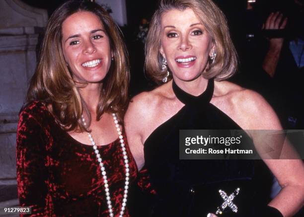 Joan Rivers and daughter Melissa attend a benefit for "God's Love We Deliver" at Rockefeller Center, NYC, 1993.