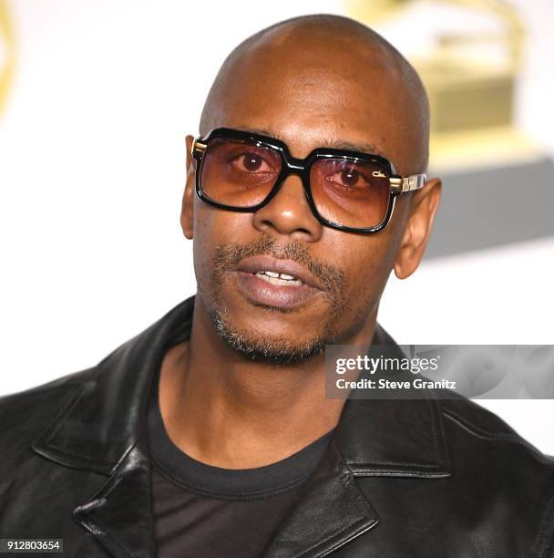 Dave Chappelle poses at the 60th Annual GRAMMY Awards at Madison Square Garden on January 28, 2018 in New York City.