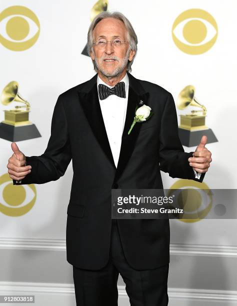 Neil Portnow poses at the 60th Annual GRAMMY Awards at Madison Square Garden on January 28, 2018 in New York City.