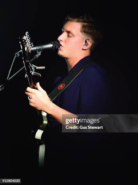 George Ezra performs live on stage at Shoreditch Town Hall on January 31, 2018 in London, England.