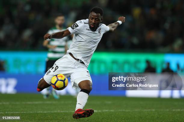 January 31: Vitoria Guimaraes forward Junior Tallo from Ivory Coast during the Portuguese Primeira Liga match between Sporting CP and Vitoria...