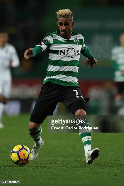 January 31: Sporting CP forward Ruben Ribeiro from Portugal during the Portuguese Primeira Liga match between Sporting CP and Vitoria Guimaraes SC at...