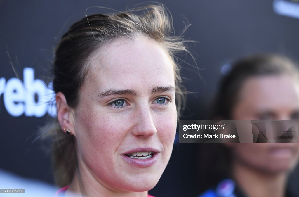 Sydney Sixers captain Ellyse Perry speaks to media during the Big ...