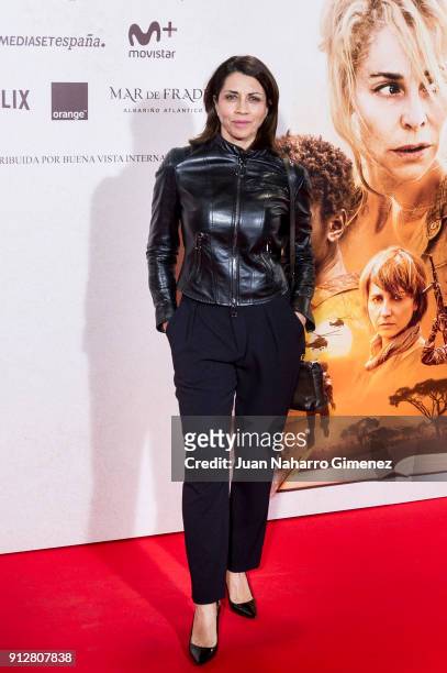 Alicia Borrachero attends 'El Cuaderno De Sara' premiere at the Capitol cinema on January 31, 2018 in Madrid, Spain.