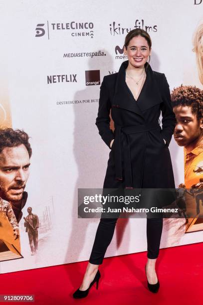 Rosemary Alker attends 'El Cuaderno De Sara' premiere at the Capitol cinema on January 31, 2018 in Madrid, Spain.