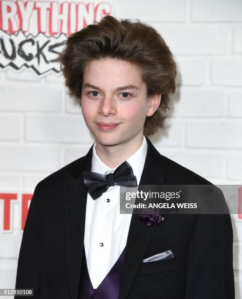 Actor Quinn Liebling attends the Netflix premiere of "Everything Sucks!" at AMC Loews 34th Street in New York on January 31, 2018. / AFP PHOTO /...