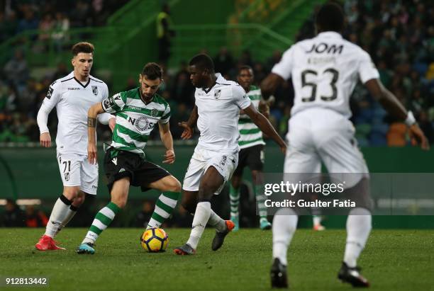 Sporting CP midfielder Bruno Fernandes from Portugal in action during the Primeira Liga match between Sporting CP and Vitoria Guimaraes at Estadio...