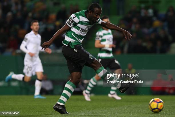 Sporting CP forward Seydou Doumbia from Ivory Coast in action during the Primeira Liga match between Sporting CP and Vitoria Guimaraes at Estadio...