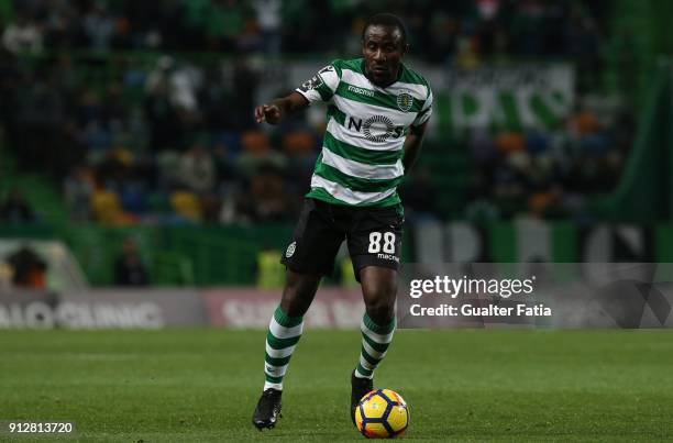 Sporting CP forward Seydou Doumbia from Ivory Coast in action during the Primeira Liga match between Sporting CP and Vitoria Guimaraes at Estadio...