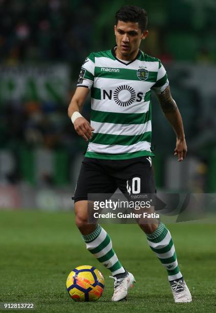 Sporting CP's forward Fredy Montero from Colombia in action during the Primeira Liga match between Sporting CP and Vitoria Guimaraes at Estadio Jose...