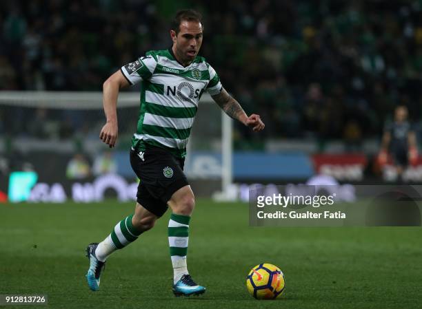 Sporting CP midfielder Bruno Cesar from Brazil in action during the Primeira Liga match between Sporting CP and Vitoria Guimaraes at Estadio Jose...