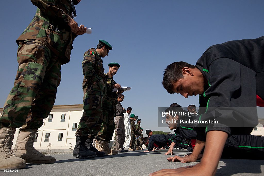 Afghan Quick Reaction Force Undergo Physical Training Test