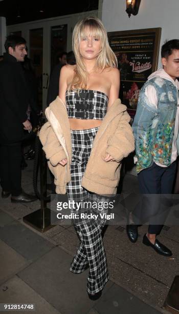 Lottie Moss attends Celebrities attend Bunga Bunga - 1st birthday party at Bunga Bunga Covent Garden on January 31, 2018 in London, England.