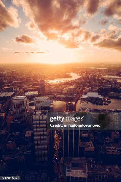 sydney view - sydney from above stock pictures, royalty-free photos & images