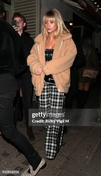 Lottie Moss attends Celebrities attend Bunga Bunga - 1st birthday party at Bunga Bunga Covent Garden on January 31, 2018 in London, England.