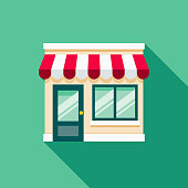 Storefront Flat Design E-Commerce Icon