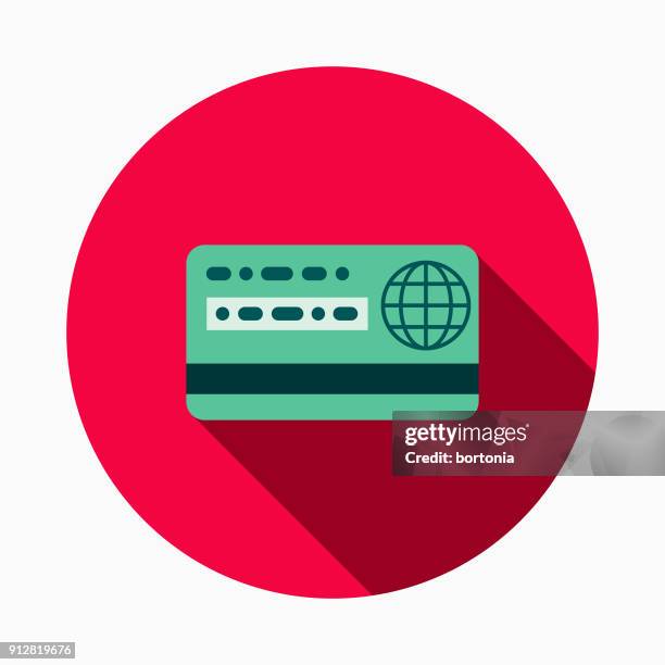 stockillustraties, clipart, cartoons en iconen met creditcard plat design e-commerce pictogram - kapitalisme