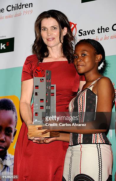 Actress Julia Ormond receives "Amigo de los Ninos" award during "Save the Children" ceremony awards at Círculo de Bellas Artes on September 30, 2009...