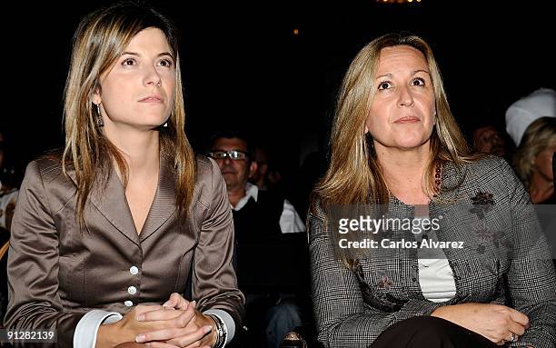 Spanish Minister Trinidad Jimenez and Bibiana Aido attend "Save the Children" ceremony awards at Círculo de Bellas Artes on September 30, 2009 in...