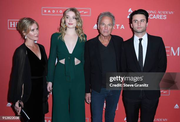 Honoree Lindsey Buckingham of Fleetwood Mac with Kristen Messner, Stella Buckingham and William Gregory Buckingham arrives at the 60th Annual GRAMMY...