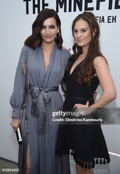 Camilla Belle and Sofia Ek attend "The Minefield Girl" Audio Visual Book Launch at Lightbox on January 31, 2018 in New York City.