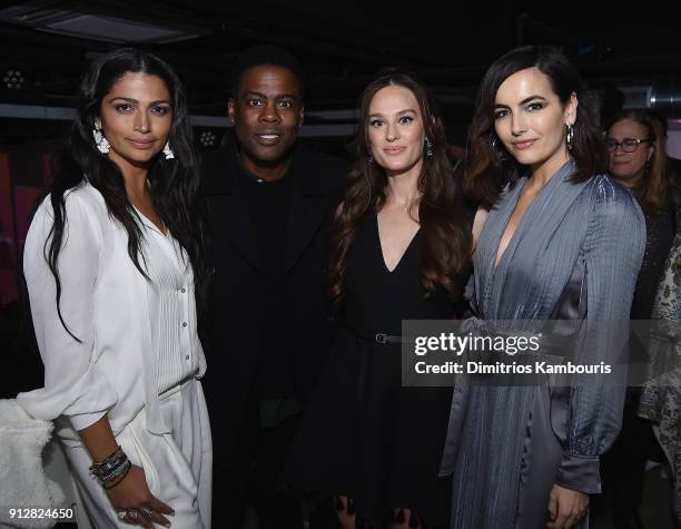 Camila Alves, Chris Rock, Sofia Ek and Camilla Belle attends "The Minefield Girl" Audio Visual Book Launch at Lightbox on January 31, 2018 in New...