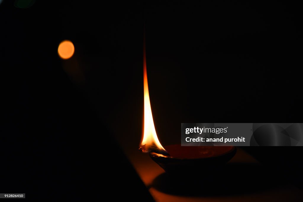 Diya or Indian Lamp, Diwali Festival, India