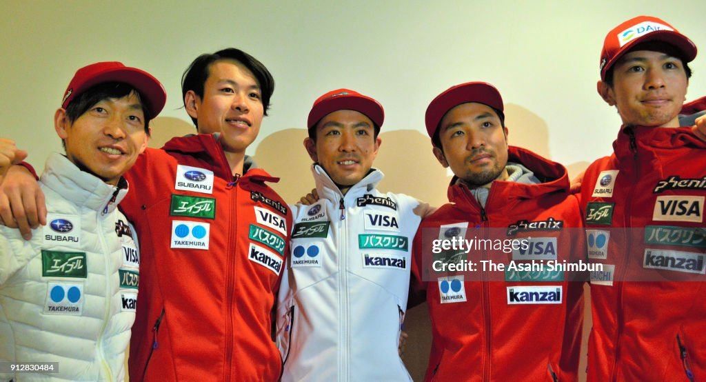 Japan Nordic Combined Team Returns Home