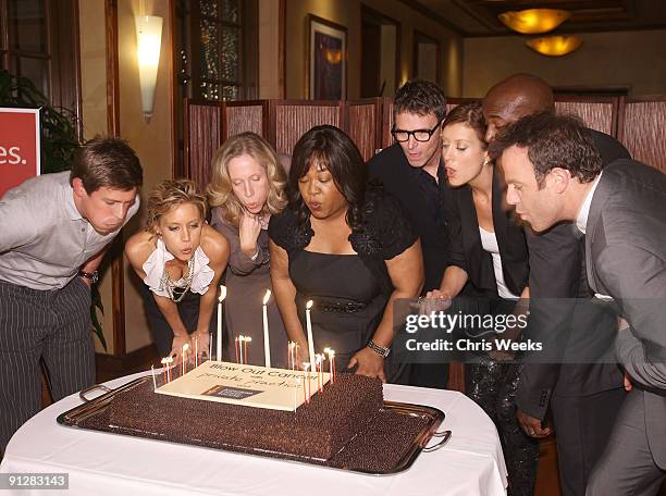 Actors Chris Lowell, KaDee Strickland, executive producers Betsy Beers, Shonda Rhimes, actors Tim Daly, Kate Walsh, Taye Diggs and Paul Adelstein...