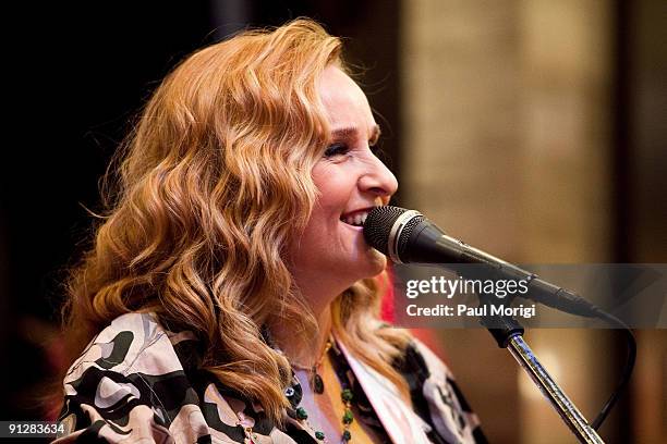 Melissa Etheridge performs at the Breast Cancer Awareness Symposium at the Hard Rock Cafe on September 30, 2009 in Washington, DC.