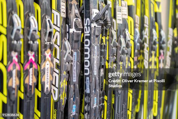 Material all over the place in the German wax booth at the Nordic Center Notschrei during the Para Nordic Skiing World Cup on January, 25th 2018 in...