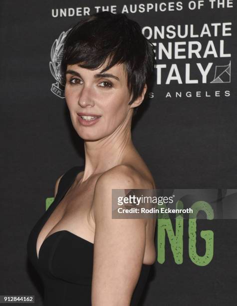 Paz Vega attends the "On The Milky Road" Los Angeles Premiere at Harmony Gold Theatre on January 31, 2018 in Los Angeles, California.