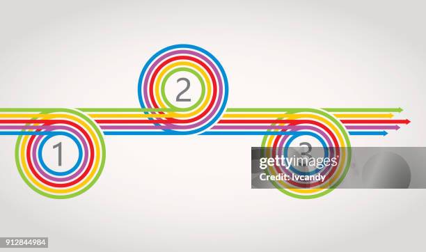 three steps arrows graph - three arrows forward stock illustrations