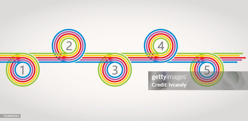 5 Path Graph Five Steps Arrows Graph High-Res Vector Graphic - Getty Images