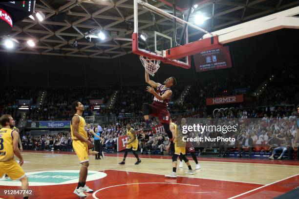 Jared Cunningham of Bayern Muenchen during the EuroCup Top 16 Round 5 match between FC Bayern Munich and Fiat Turin at Audi Dome on January 31, 2018...