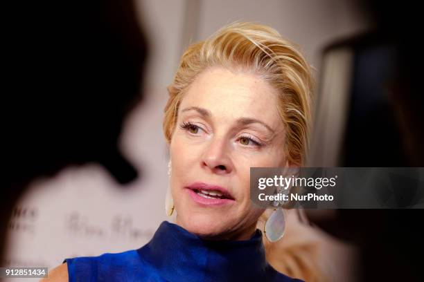 Spanish actress and cast member Belen Rueda poses for the photographers during the premiere of the film 'El Cuaderno de Sara' in Madrid, Spain, 31...