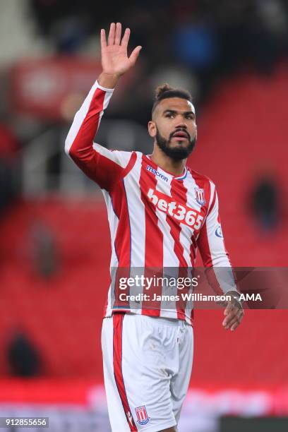 Eric Maxim Choupo-Moting of Stoke City during the Premier League match between Stoke City and Watford at Bet365 Stadium on January 31, 2018 in Stoke...