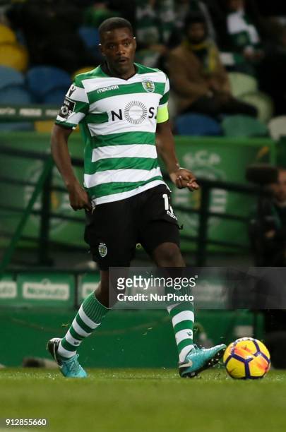 Sporting's midfielder William Carvalho in action during the Portuguese League football match between Sporting CP and Vitoria SC at Jose Alvalade...
