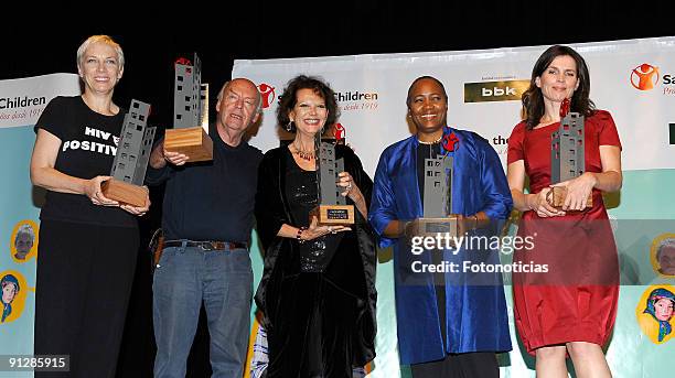 Annie Lennox, Eduardo Galeano, Claudia Cardinale, Barbara Hendricks and Julia Ormond receive the "Save The Children Awards" at the Circulo de las...