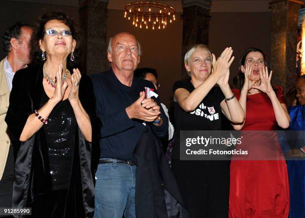 Claudia Cardinale, Eduardo Galeano, Annie Lennox and Julia Ormond attend the "Save The Children Awards" ceremony, held at the Circulo de las Bellas...