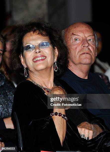 Claudia Cardinale and writer Eduardo Galeano attend the "Save The Children Awards" ceremony, held at the Circulo de las Bellas Artes on September 30,...