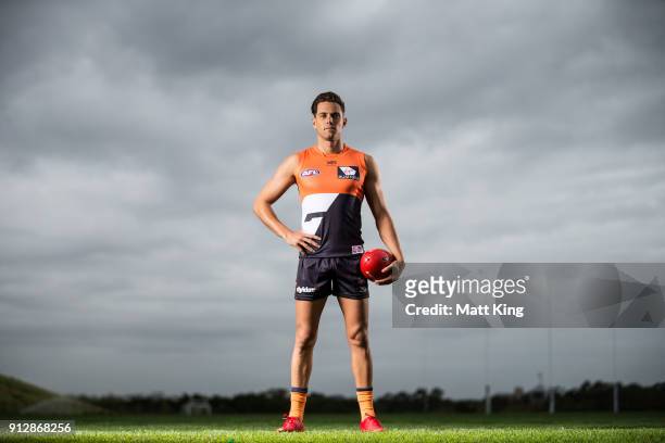 Josh Kelly poses during the Greater Western Sydney Giants AFL media day on February 1, 2018 in Sydney, Australia.