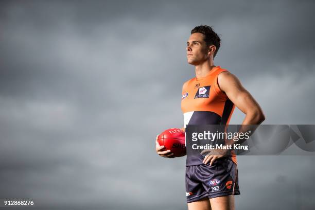 Josh Kelly poses during the Greater Western Sydney Giants AFL media day on February 1, 2018 in Sydney, Australia.