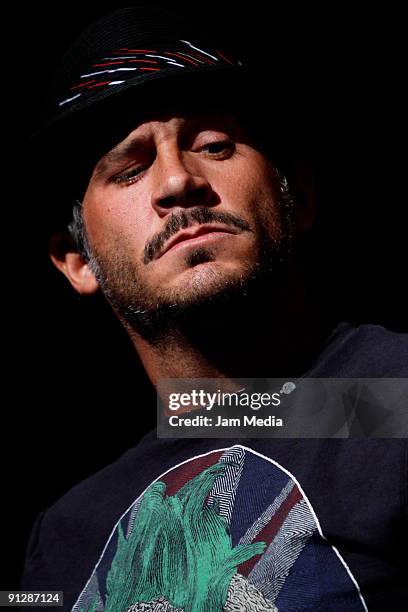 Actor Arath de la Torre during rehearsals for the play '39 Escalones', based on Alfred Hitchcock's film 'The 39 Steps', at the Julio Prieto Theater...