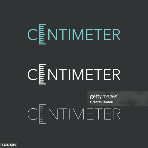 centimeter - typography series - metric system stock illustrations