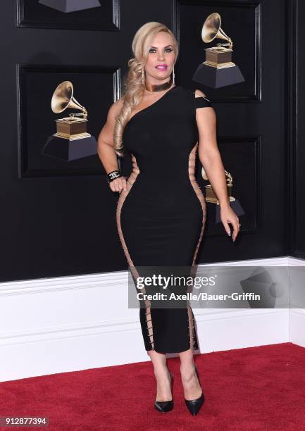 Actress Coco Austin attends the 60th Annual GRAMMY Awards at Madison Square Garden on January 28, 2018 in New York City.